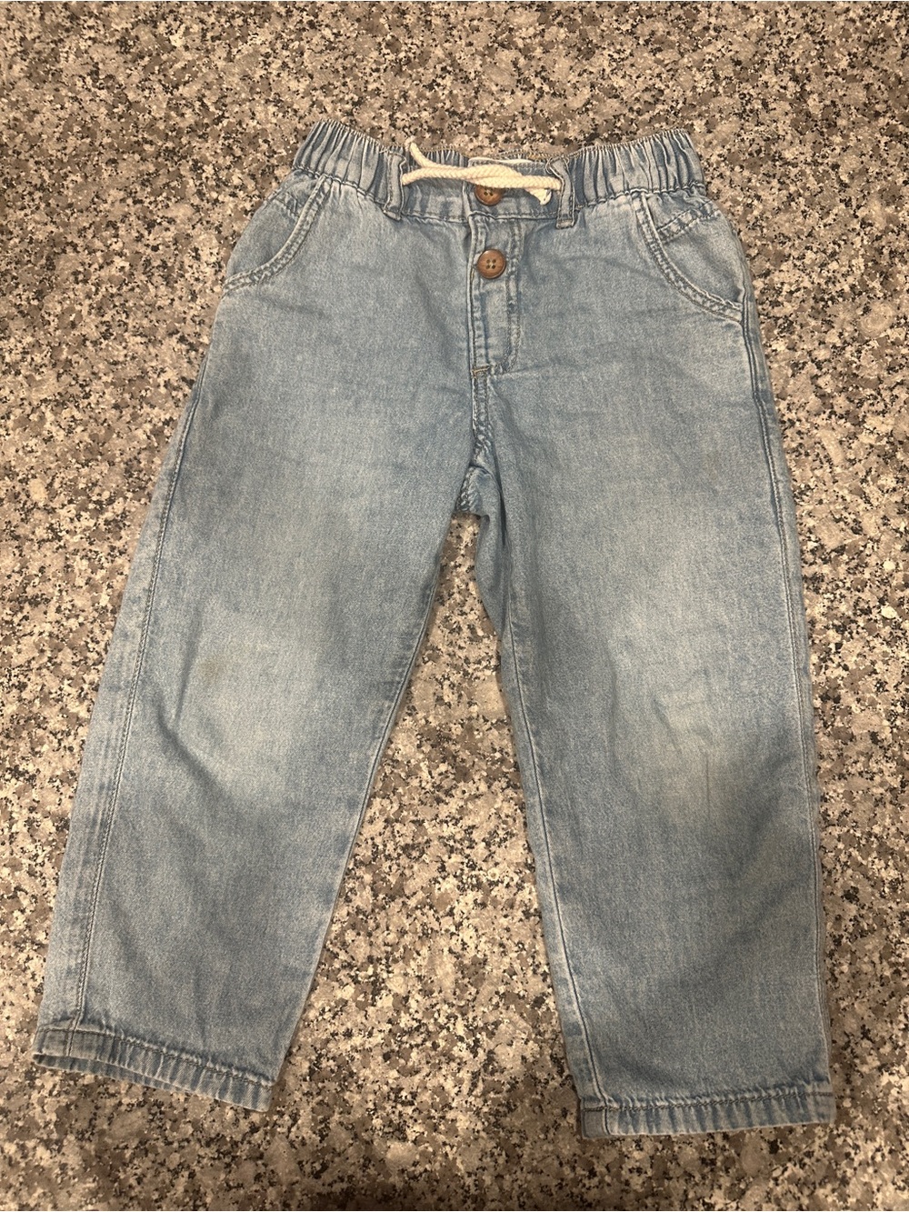 Zara Light Blue Kids Denim Jogger Pants